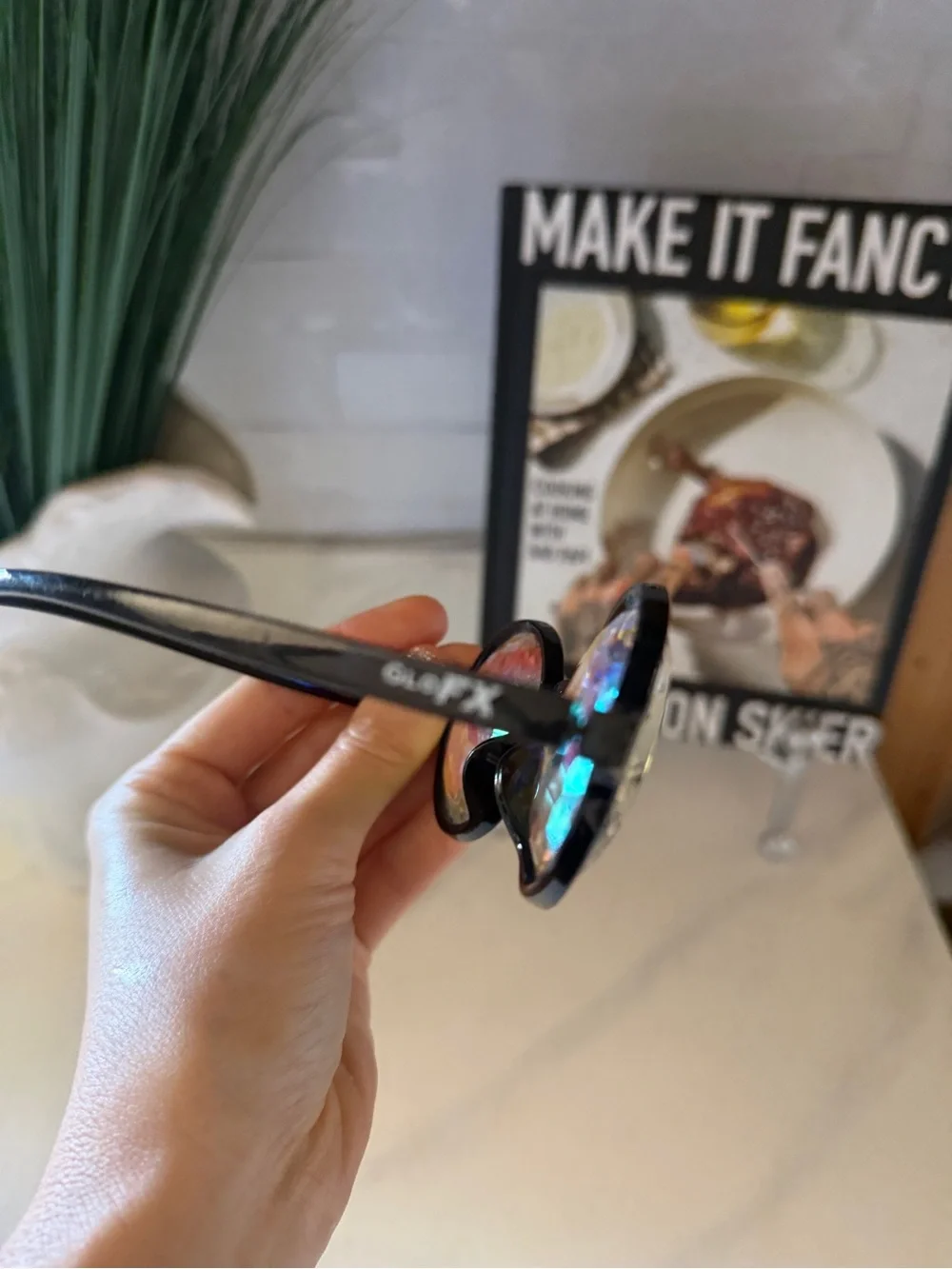 Glofx festival diffraction Novelty Kaleidoscope Party Glasses - Black Frame